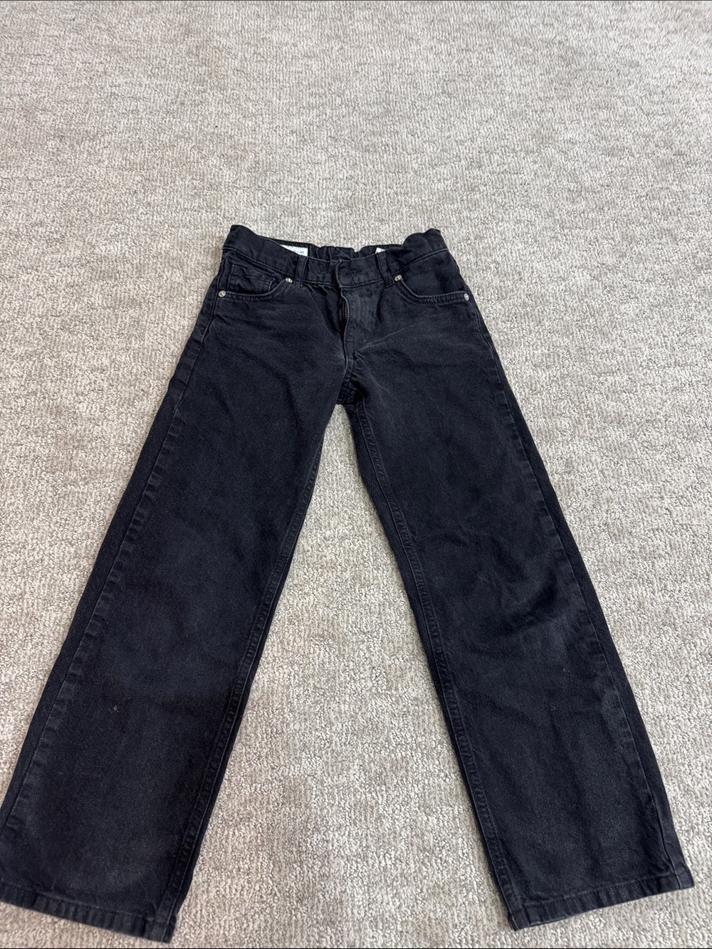 Zara Kids Black Straight-Leg Jeans